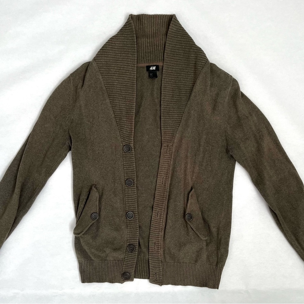 H&M | Navy Green Cardigan | S